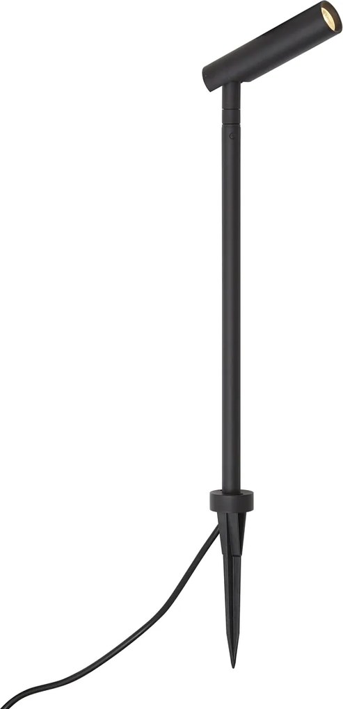 Spot modern de grădină 12V negru 10cm incl. LED IP65 - Voltaire Lino