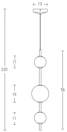 Lustră LED pe cablu LED/12W/230V Zambelis 20132