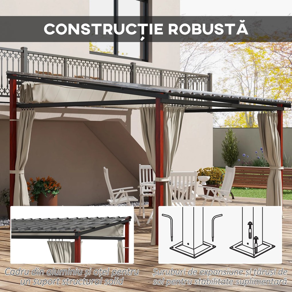 Outsunny Pergola de Gradina cu Pereti Laterali | Aosom Romania