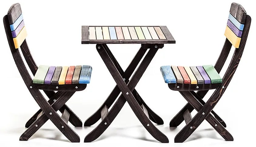 Set mobilier gradina pliabil Iris, 60 cm, colorat