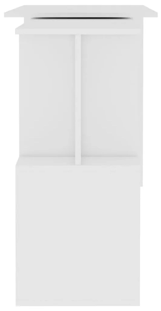 Birou de colt, alb, 200 x 50 x 76 cm, PAL Alb