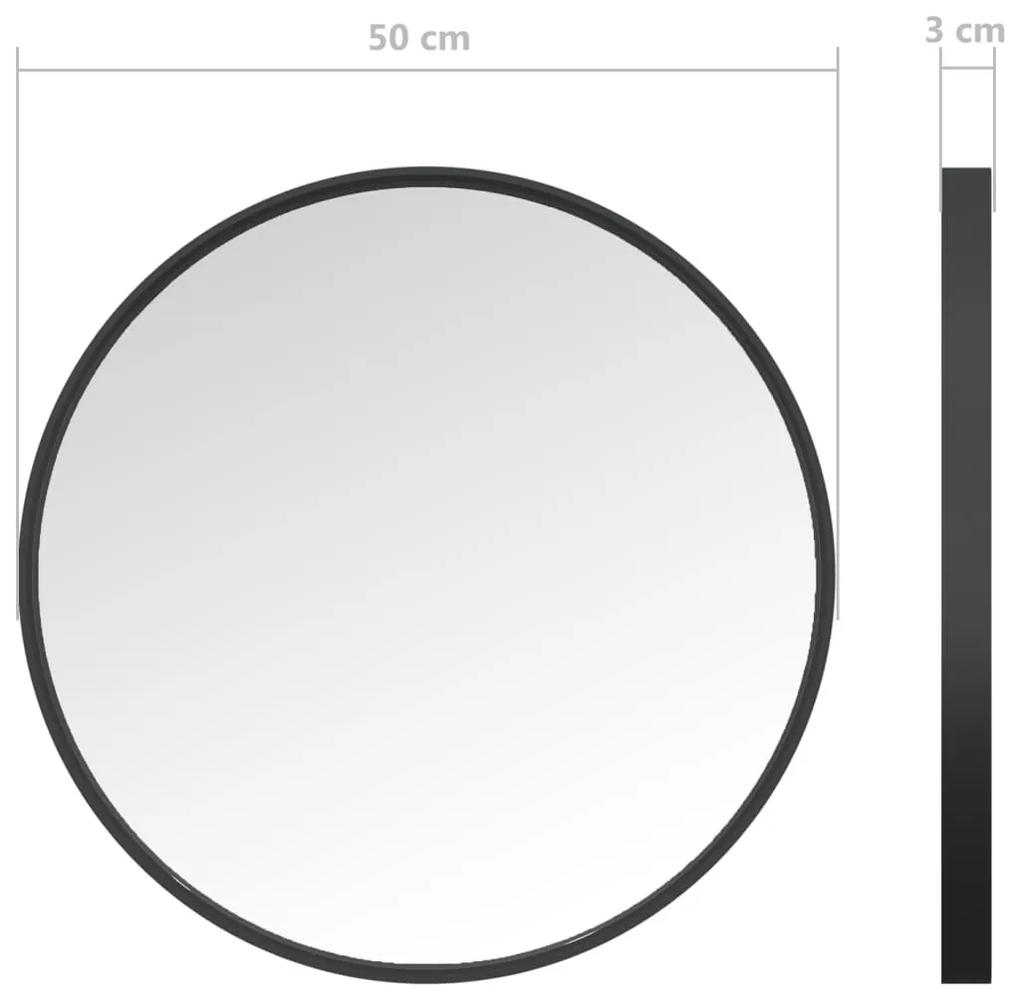 Oglinda de perete, negru, 50 cm 1, 50 cm