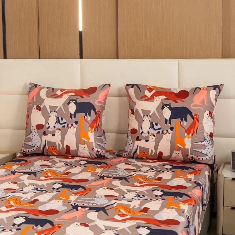 Lenjerie de pat din microfibra CATMOSPHERE colorata Dimensiune lenjerie de pat: 70 x 90 cm | 140 x 200 cm