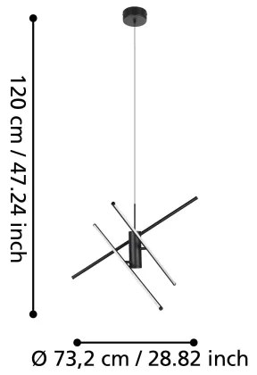 Lustră LED pe cablu dimabilă SALITRE LED/29W/230V Eglo 99818