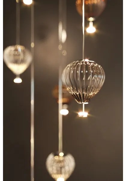 Lustră LED pe cablu MAXLIGHT P0527 PALLONCINI 2xLED/3W/230V d. 12 cm transparent