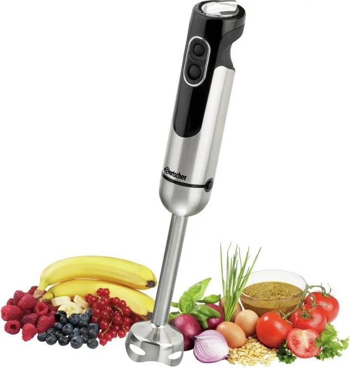 Blender 4in1 Bartscher 130206, 700 W, 5 viteze, 1250/800/500 ml, Negru