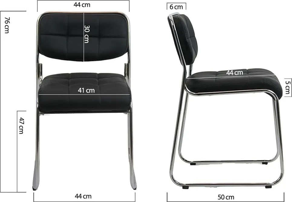 Scaun de așteptare maro HRC 608 din piele sintetică și aspect modern