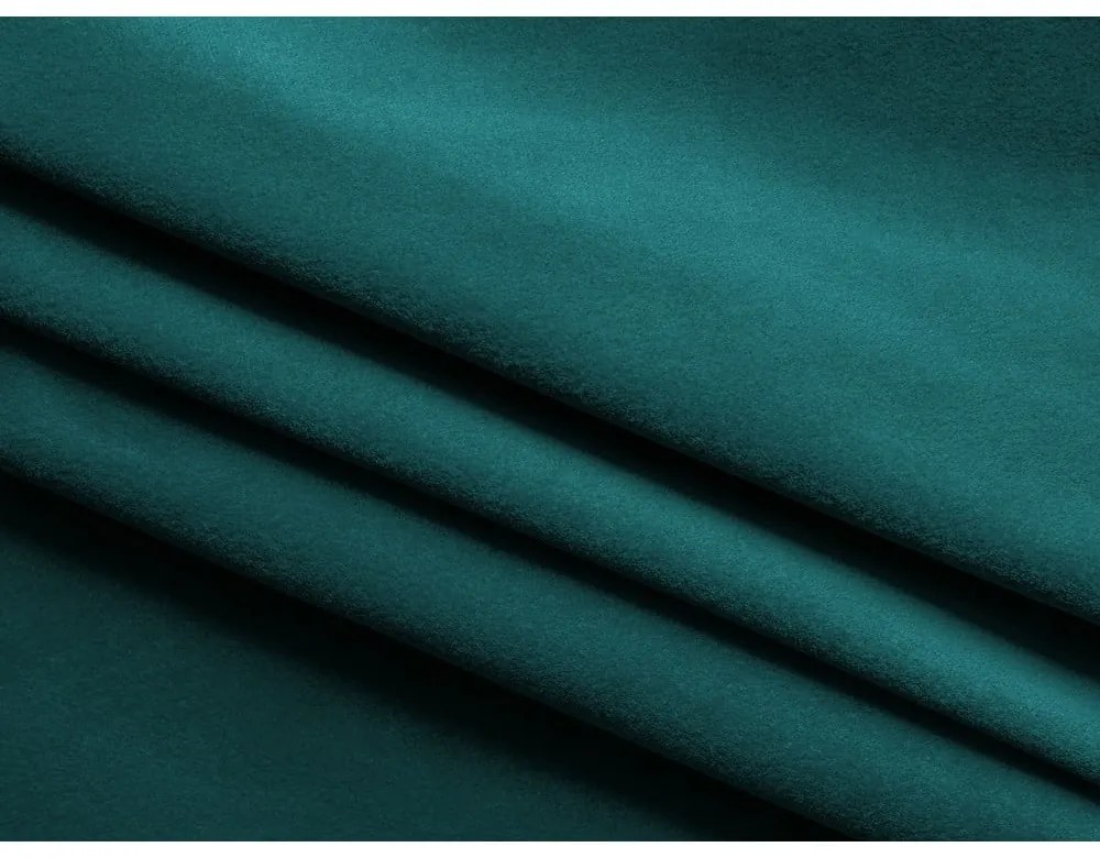 Canapea turcoaz extensibilă/cu spațiu de depozitare cu tapițerie din catifea 225 cm Hula – Makamii