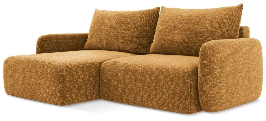 Colțar portocaliu extensibil/cu spațiu de depozitare (cu colț pe partea stângă) Kalena – Makamii