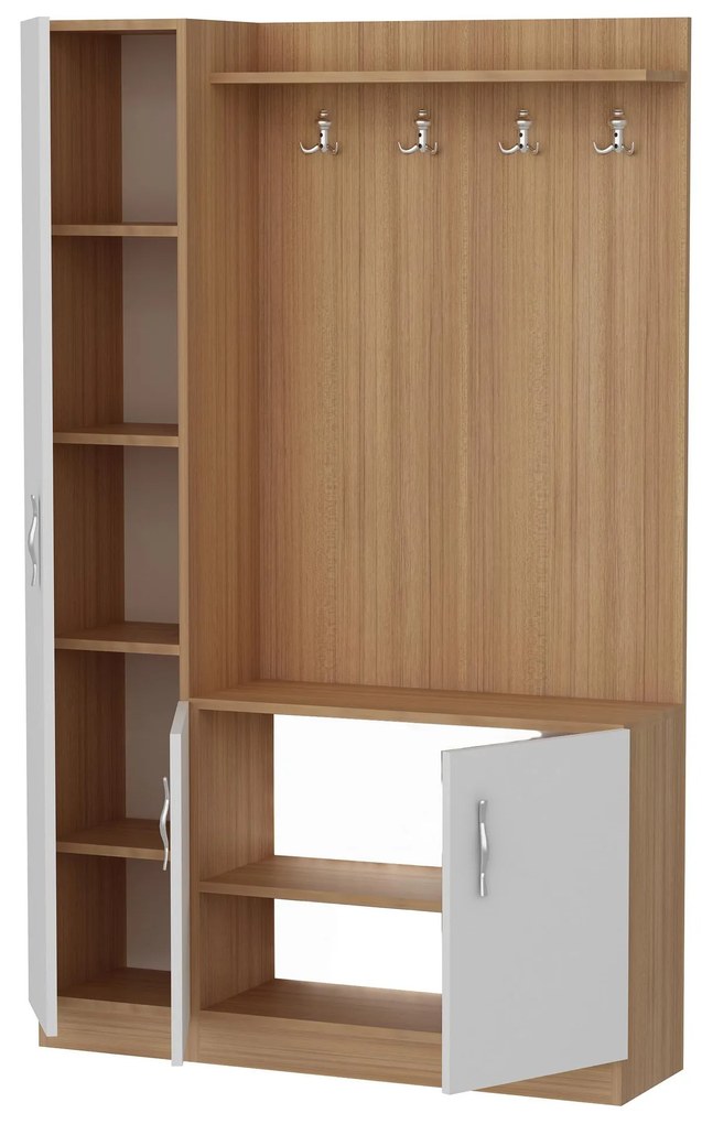 Mobilier hol Neturella (alb + teak). 1102378