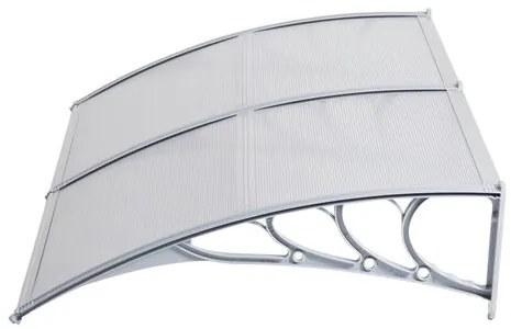 Marchiză copertină pentru ușă de intrare maro, 100 x 200 cm