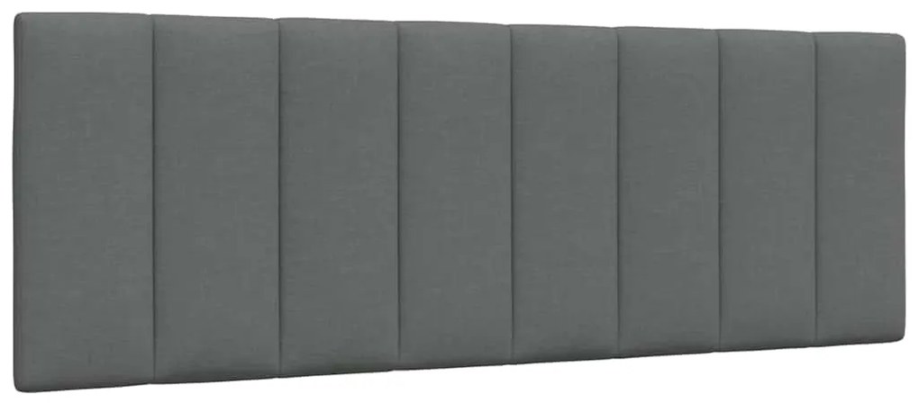 vidaXL Pernă pentru tăblie de pat, gri închis, 140 cm, material textil