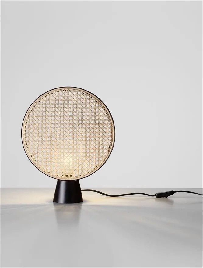 Veioza/Lampa de masa decorativa ratan natural, TIERRA D 30cm