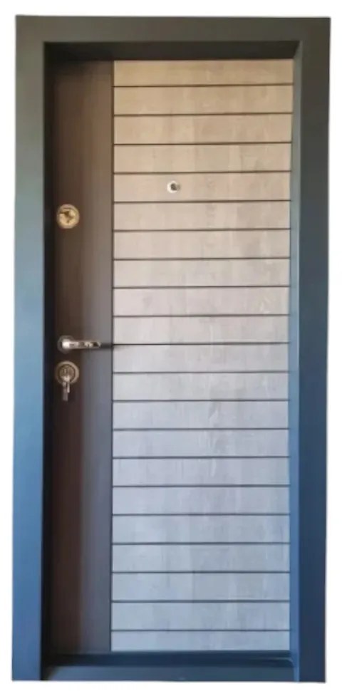Usa metalica de apartament cu izolatie si vizor Novo Doors First Class NDFC19, Deschidere Stanga Dreapta, Dimensiune 200X88 cm, Tabla 1.2 mm, Kit