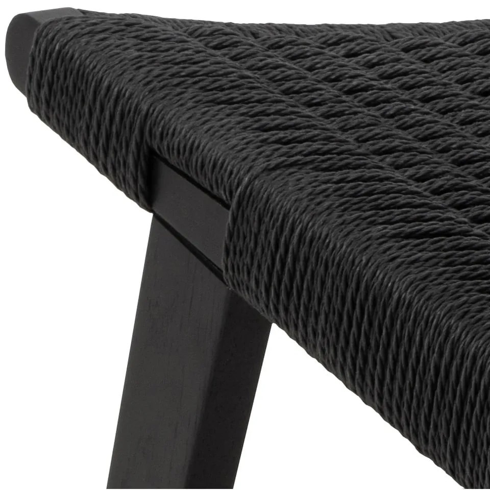 Fotoliu negru țesut Carson – Actona