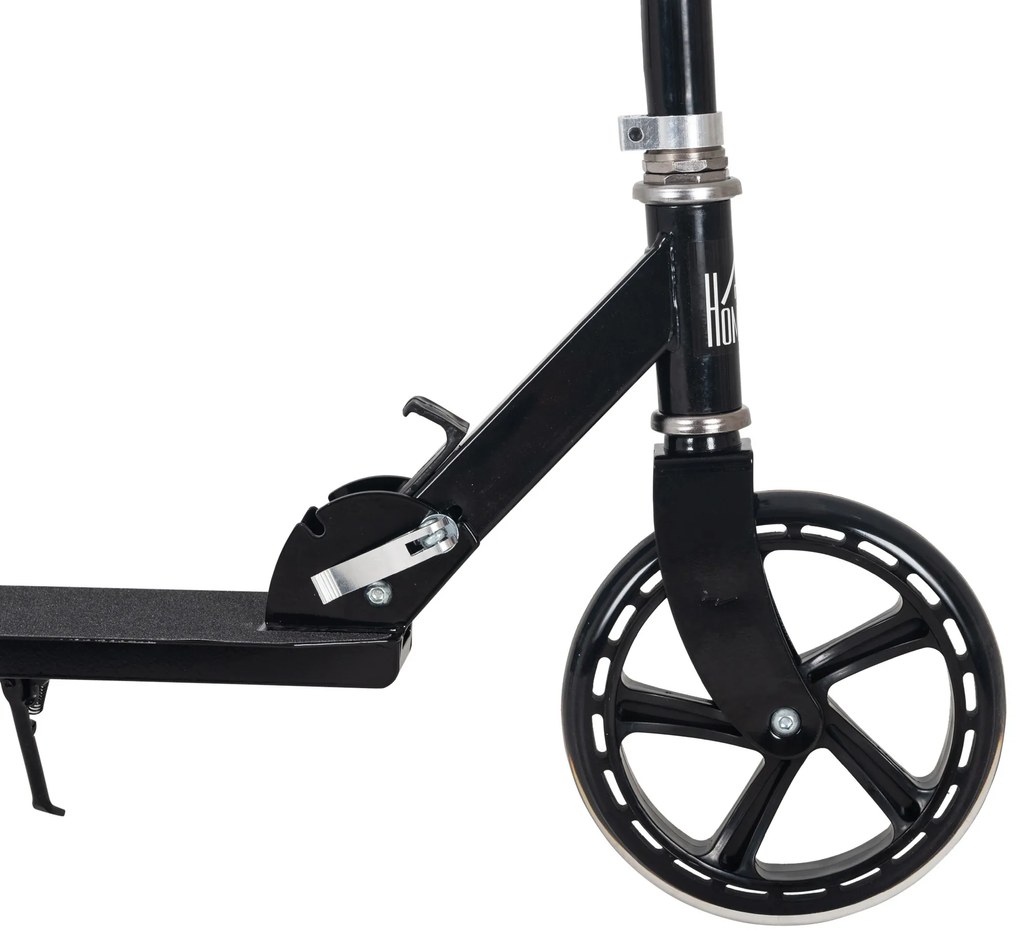 HOMCOM Trotinetă Pliabilă pentru Copii de 7-14 Ani Scuter Infantil Ghidon Ajustabil în Înălțime de 4 Nivele cu Frână 88x37x75-100 cm Negru | Aosom Romania