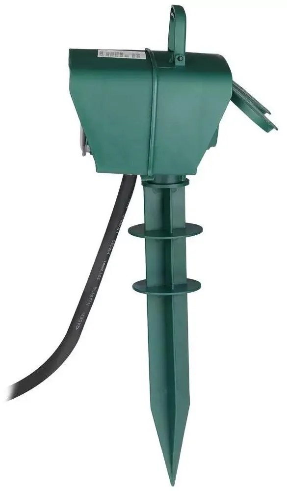 Stâlp prize exterior cu timmer 2P 230V IP44