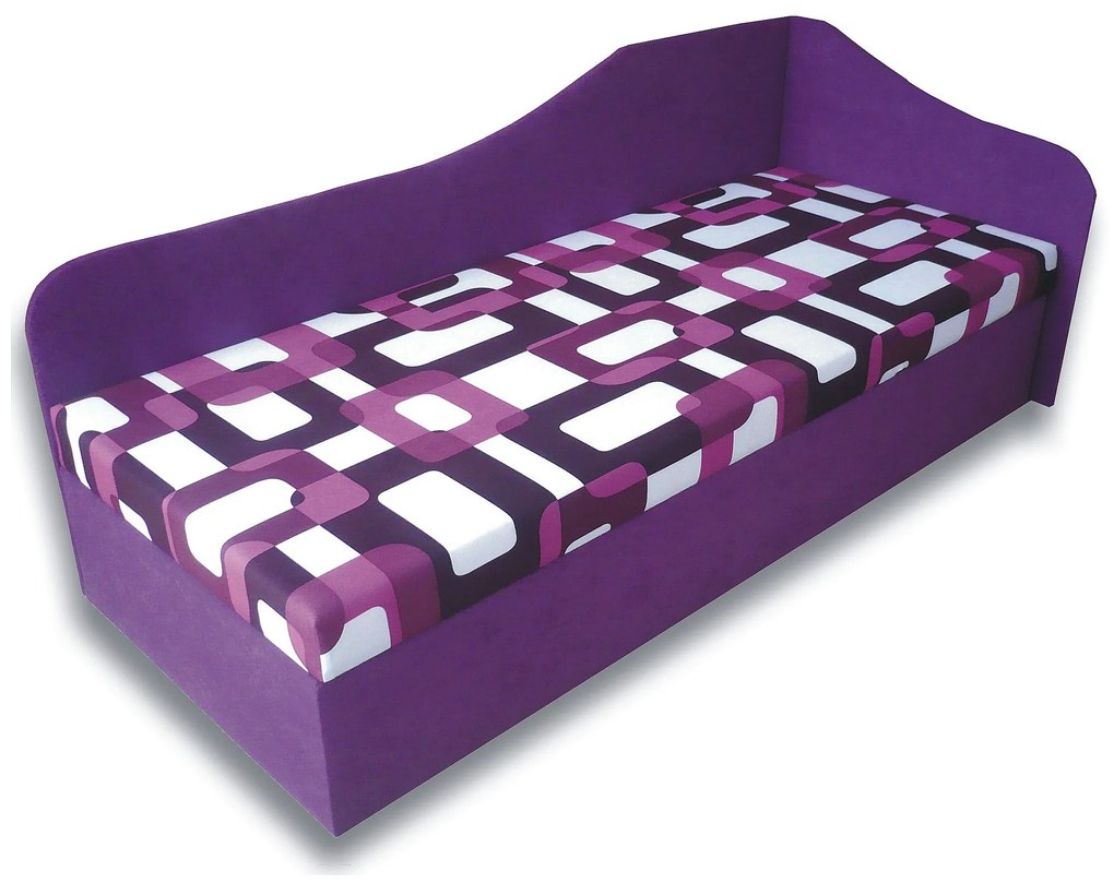 Pat de o persoană (canapea) 80 cm Lady 87 (violet 49 + Gusto 10) (D). Promo -12%. 793110