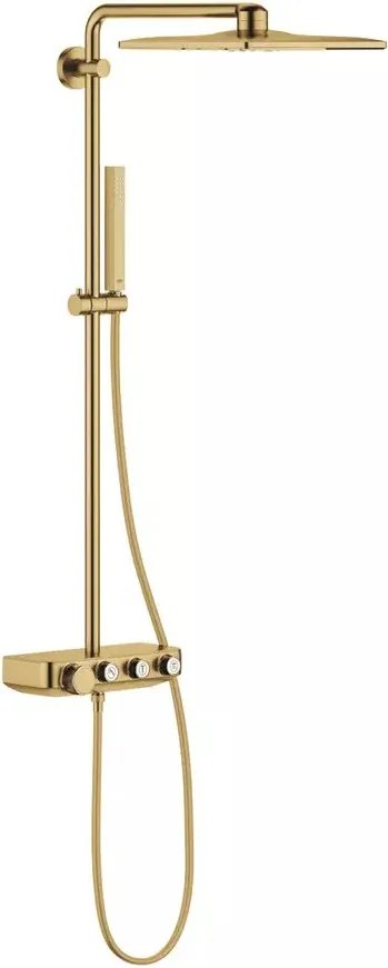 Coloana de dus cu baterie termostatata auriu periat Grohe Euphoria SmartControl 310 Cube Duo