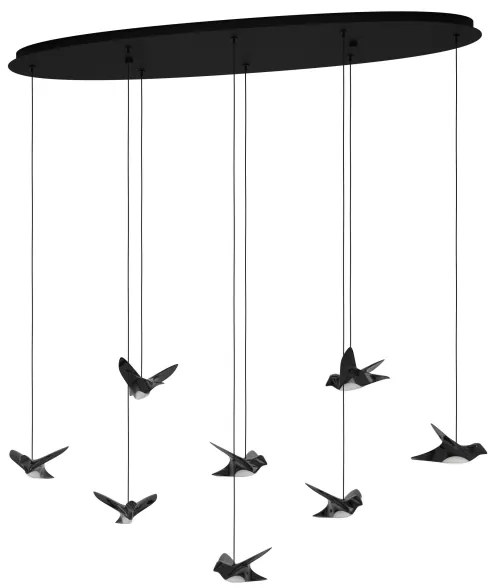 Lustră LED dimabilă pe cablu Eglo 390055 PARATEBUENO 8xLED/4,2W/230V negru