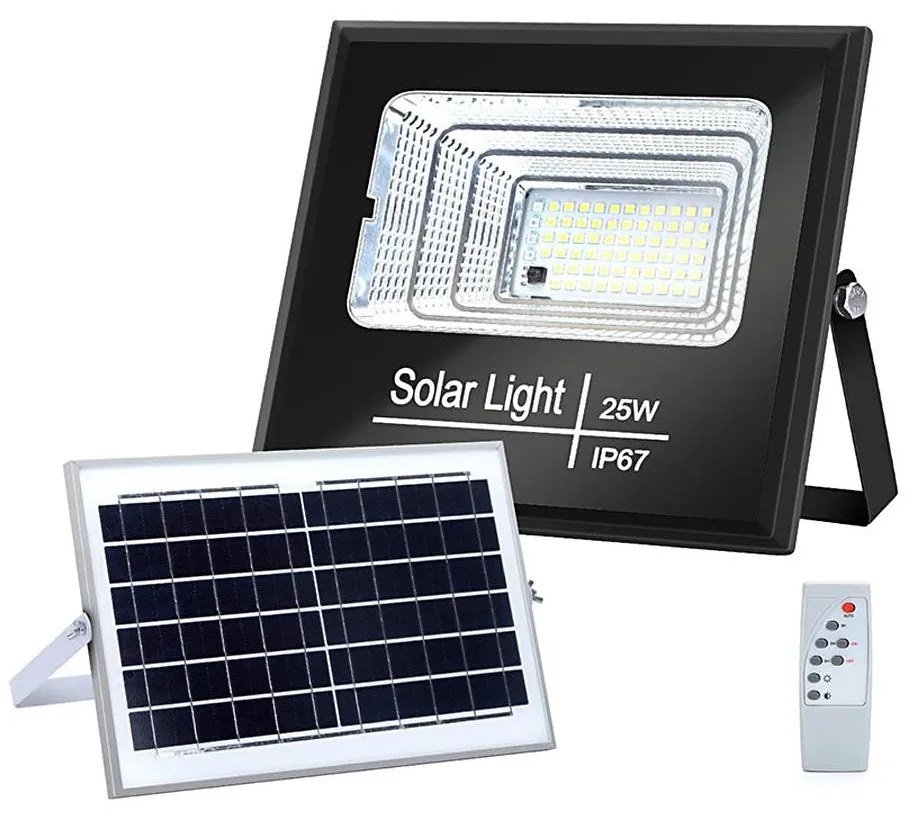 Proiector LED solar dimabil Aigostar LED/25W/3,2V IP67 + telecomandă