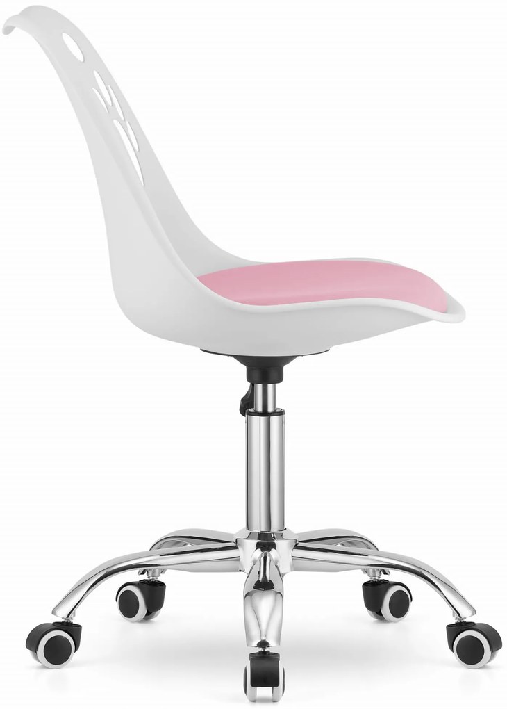 OFERTA Scaun de birou alb-roz PRINT clasa II