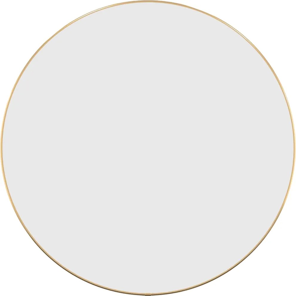 vidaXL Oglindă de perete rotundă, auriu, Ø 60 cm