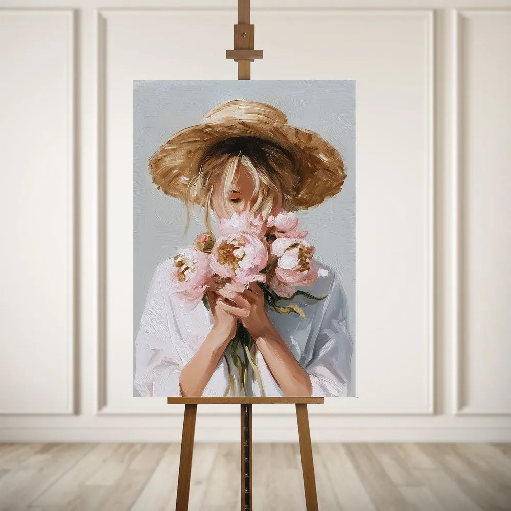 Tablou cu detalii pictate manual 70x100 cm Estelle – Styler