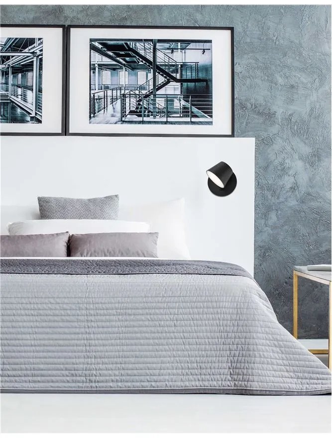Aplica perete LED directionabila design modern Amadeo neagra NVL-8223602