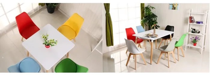 JAKS SCAUN CLASSIC CU PERNĂ ALBĂ , STILUL SCANDINAV