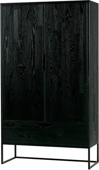 Dulap negru din lemn de pin 149 cm Silas Woood