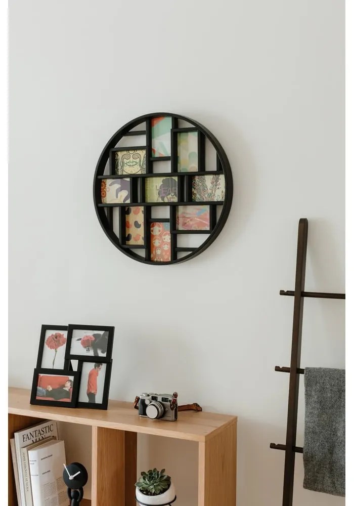 Ramă foto neagră de agățat din plastic Luna – Umbra