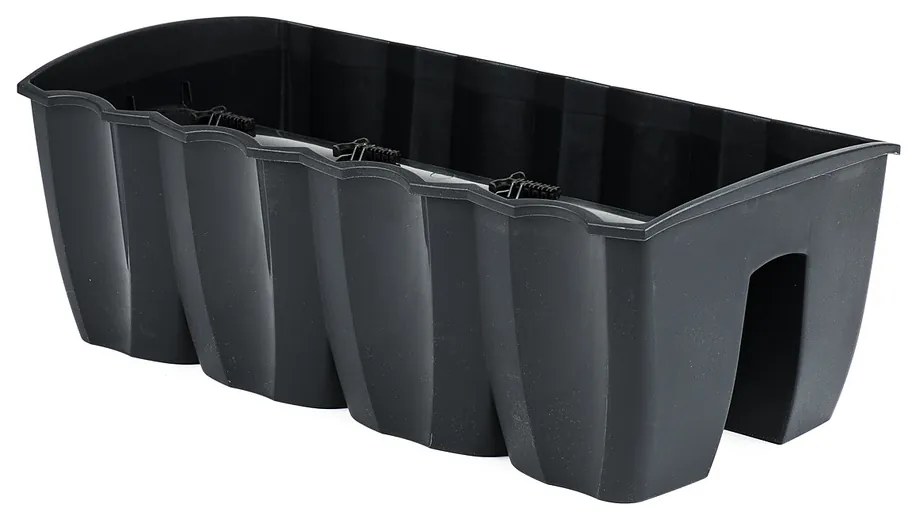 Ghiveci de balcon, pe balustradă, Gri închis 18 l, 18 l