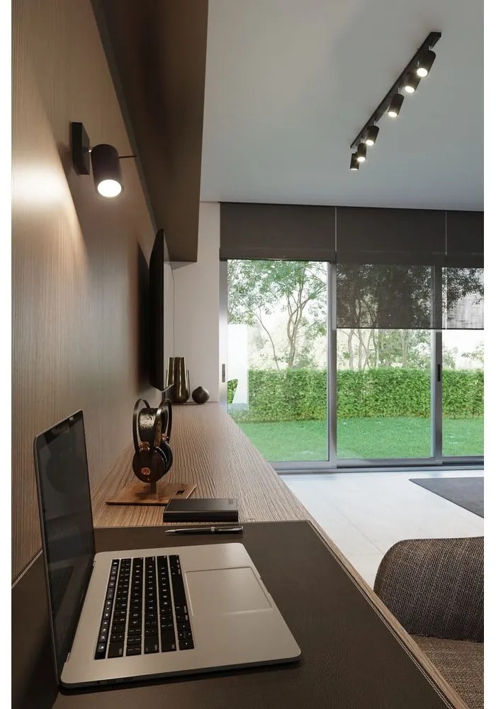 Spot negru 8x10 cm Etna – Sollux