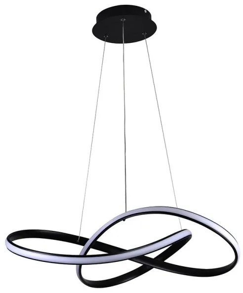 Lustră LED dimabilă pe cablu Brilagi COSMOWAVE LED/70W/230V 3000-6500K negru + telecomandă