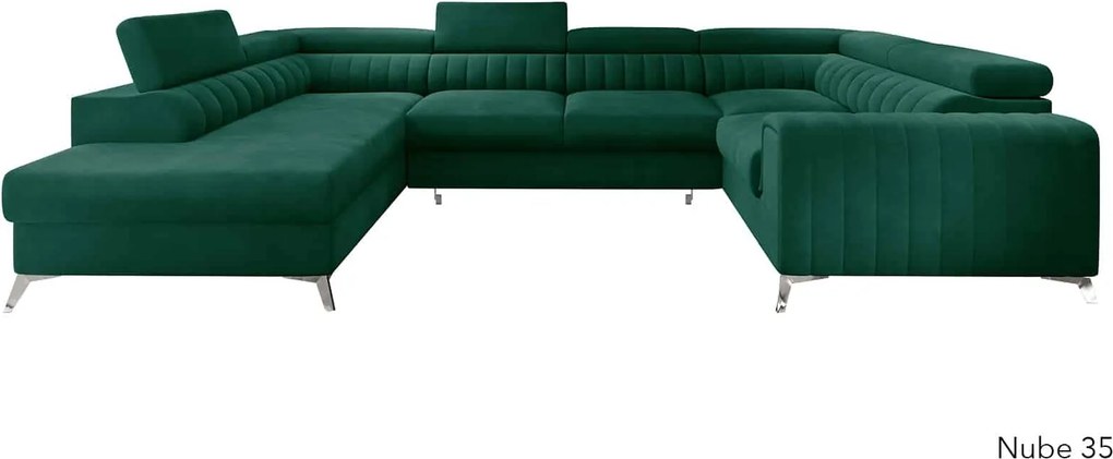 Colțar lemn masiv Formă U Extensibil Fabian 340x202cm Personalizabil - Vero 10, Dreapta