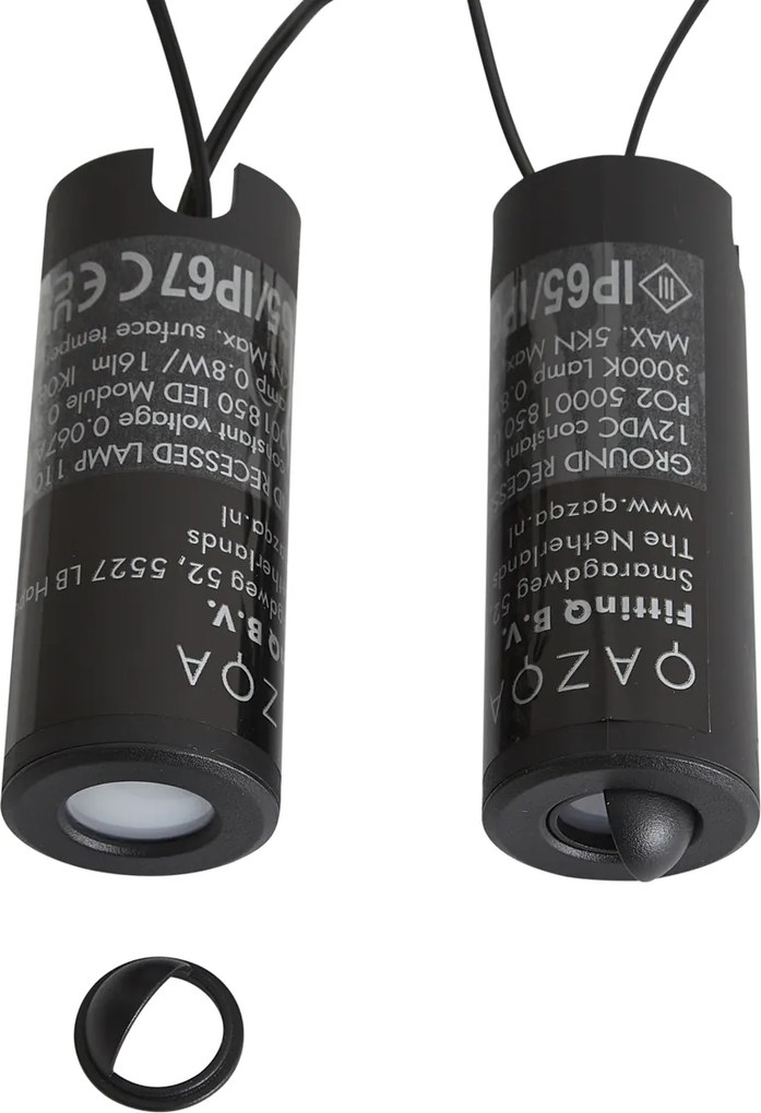 Sistem 12V negru 10m cu 5 spoturi de sol incl. LED IP44 - Voltaire Linsey