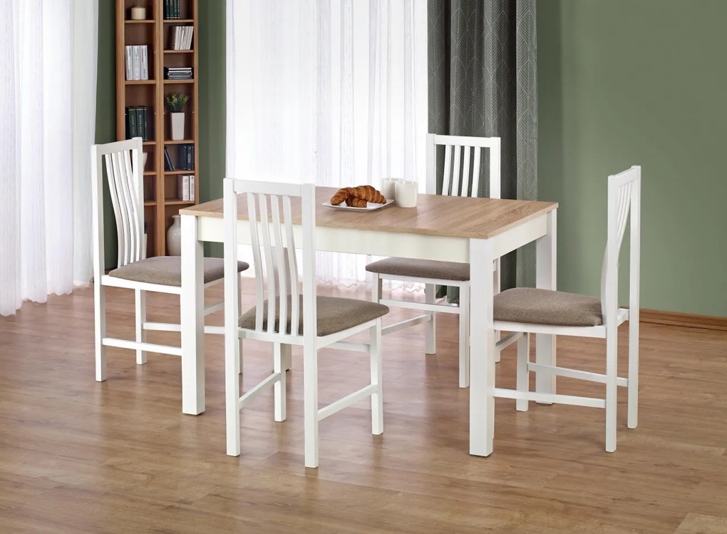 Masa Ksawery stejar sonoma/alb - L 120 x l 68 x h 76 cm