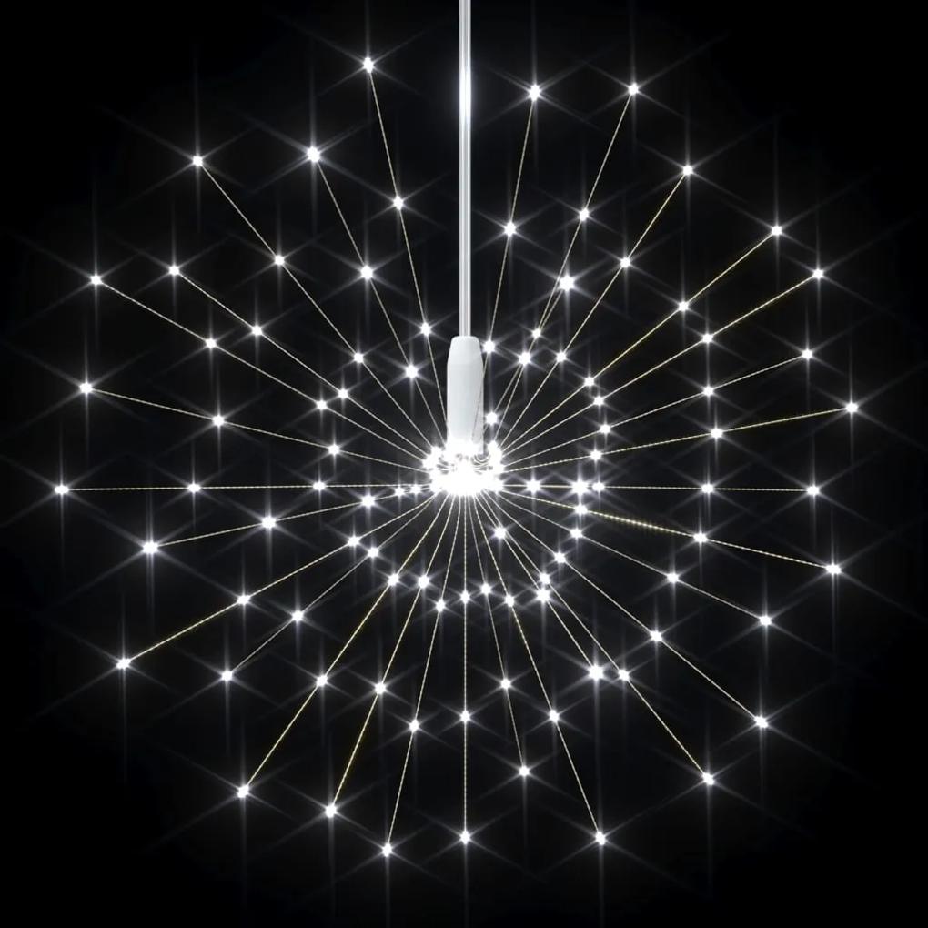 Lampi cu artificii de Craciun, 2 buc., 280 LED, alb rece, 20 cm 2, Alb rece