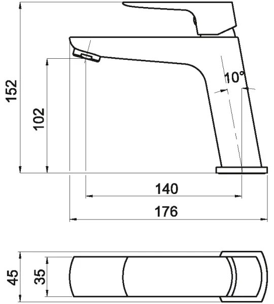 Baterie de lavoar Novaservis NOBLESS EGO crom lucios