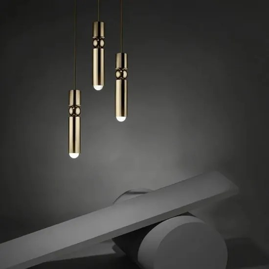 Lustra led pendul, Lalo3, Gold
