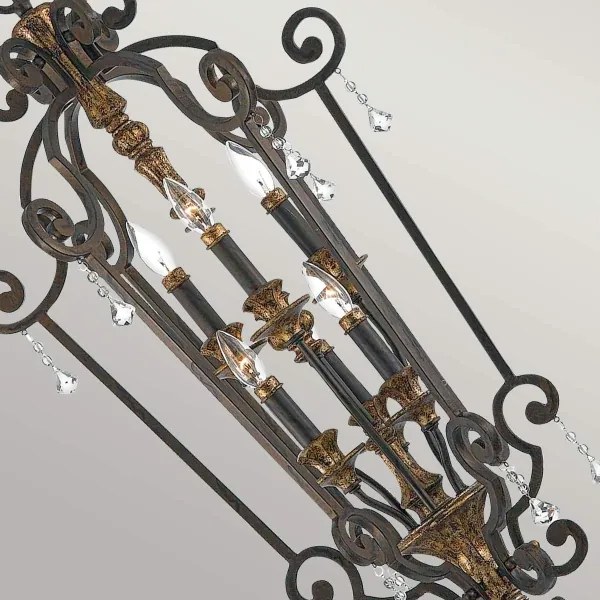 Quoizel QZ-MARQUETTE6-B - Candelabru cu lanț MARQUETTE 6xE14/60W/230V, bronz