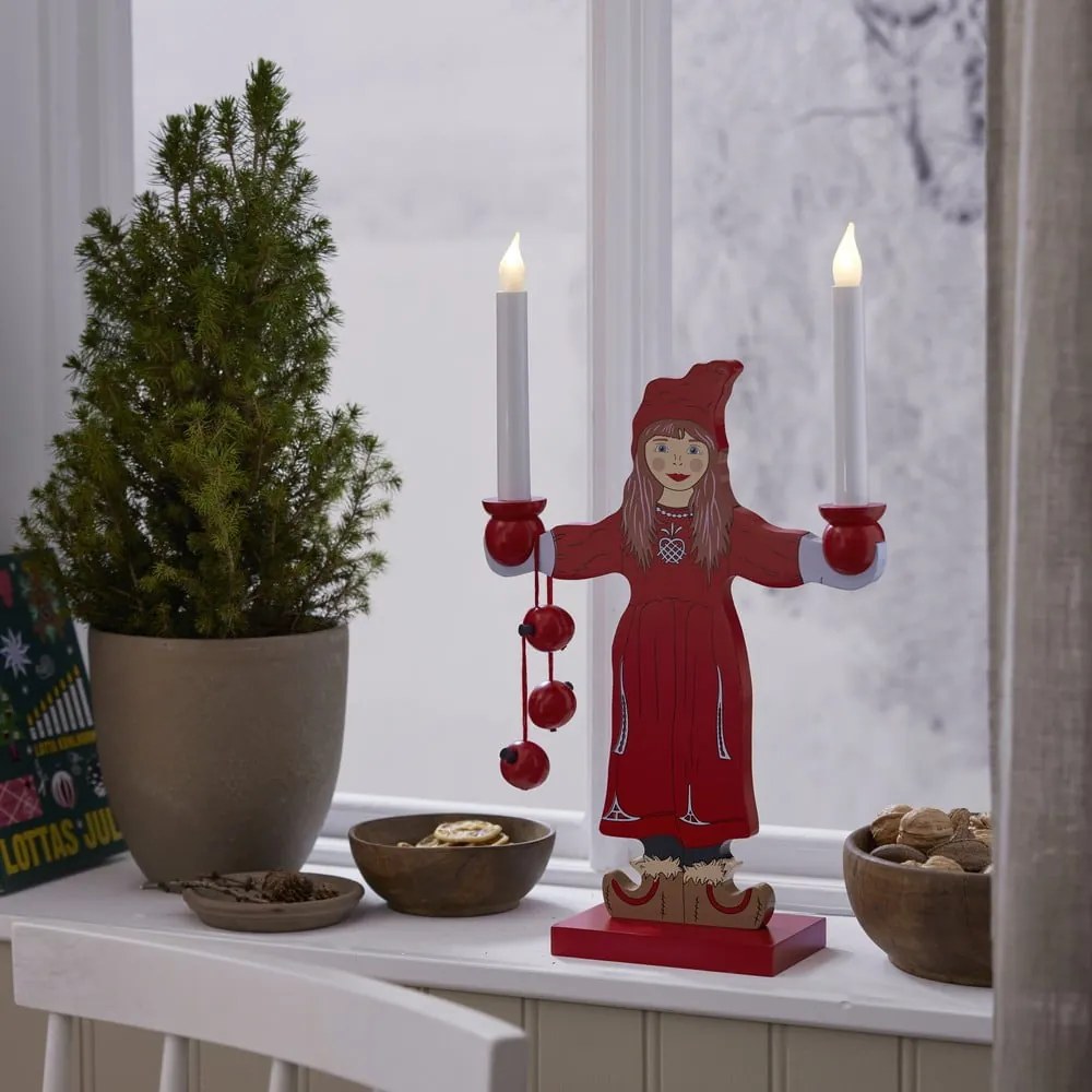 Decorațiune luminoasă de Crăciun roșie Sundborn – Star Trading