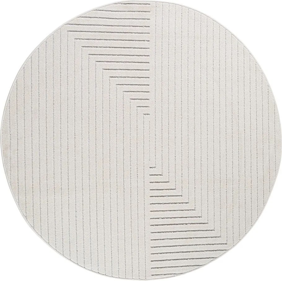 Covor pentru exterior și interior crem rotund ø 80 cm Nova 1202 – Ayyildiz Carpets