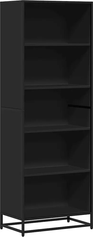 vidaXL Bibliotecă, negru, 60x35x170,5 cm, lemn prelucrat