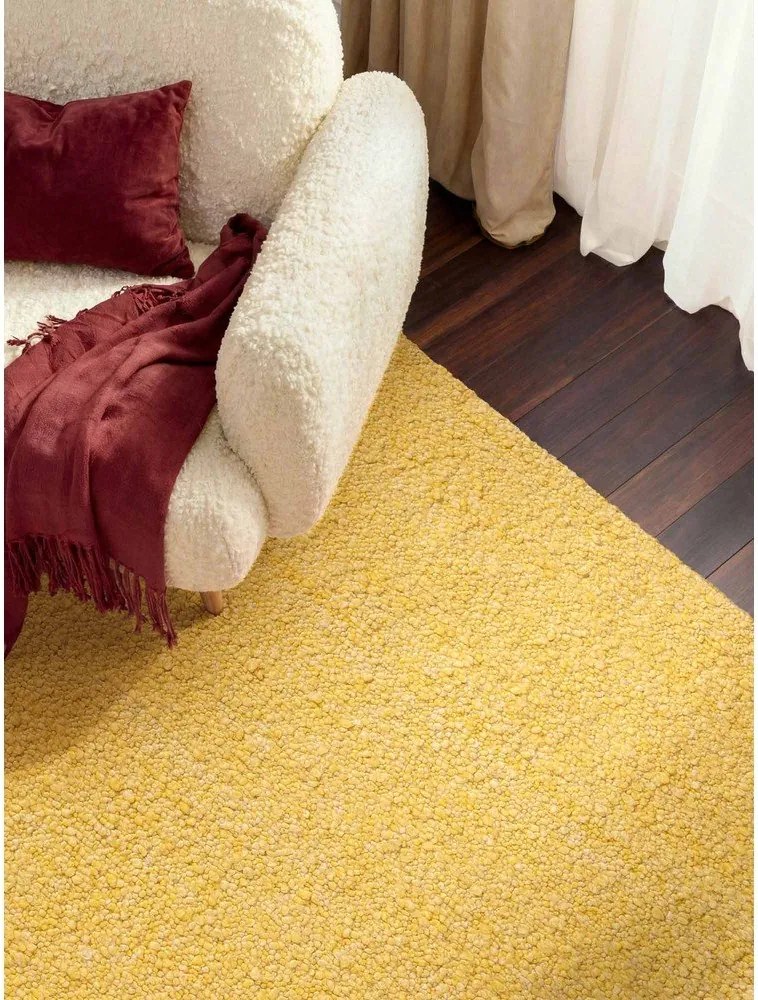 Covor galben țesut manual din material bouclé 200x290 cm Notting Hill Portobello – Ted Baker