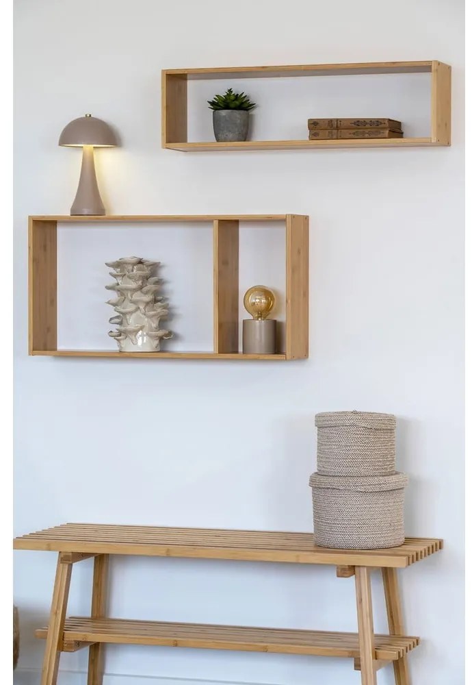 Raft în culoare naturală etajat din bambus 70 cm Ember – House Nordic