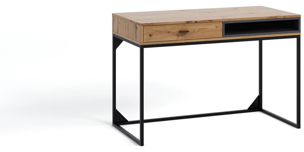 Masă PC Oliver PC (Stejar artisan + Negru mat). 1051804