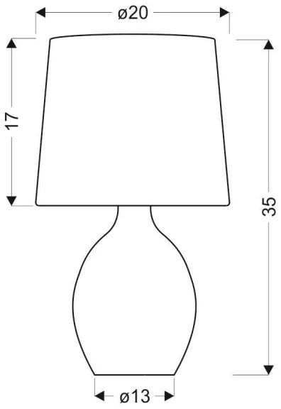 Lampă de masă AMBON 1xE14/40W/230V alb