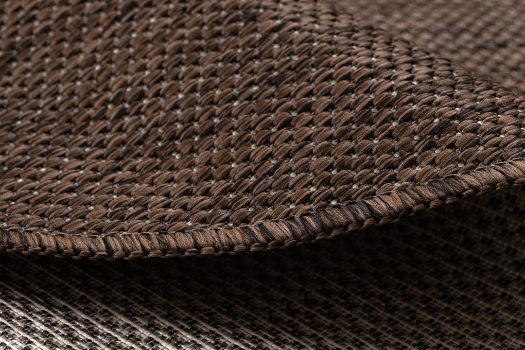 Covor SISAL SION cerc A5165A Melanj țesute plate maro